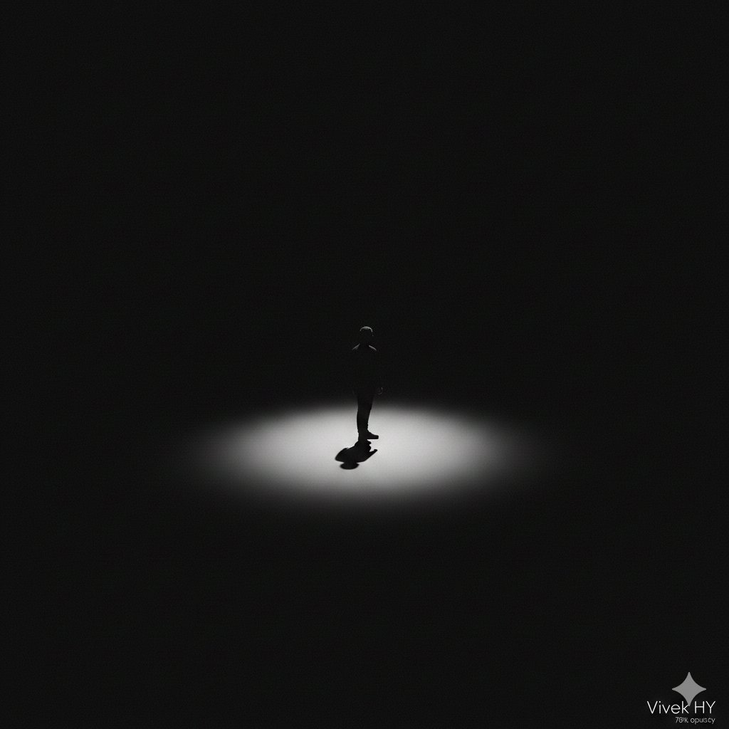 Minimal Dramatic Silhouette Spotlight with Signature