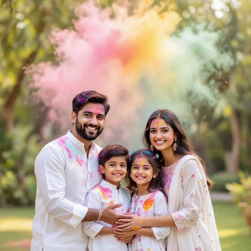 Vibrant Holi Photo Editing Prompt – Create Festive AI Images