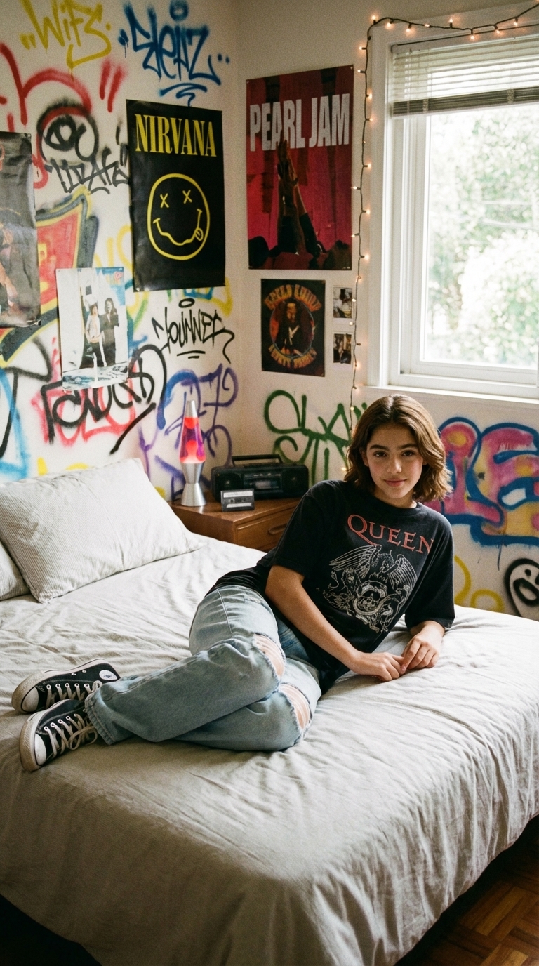 1990s Teen Bedroom Portrait Prompt