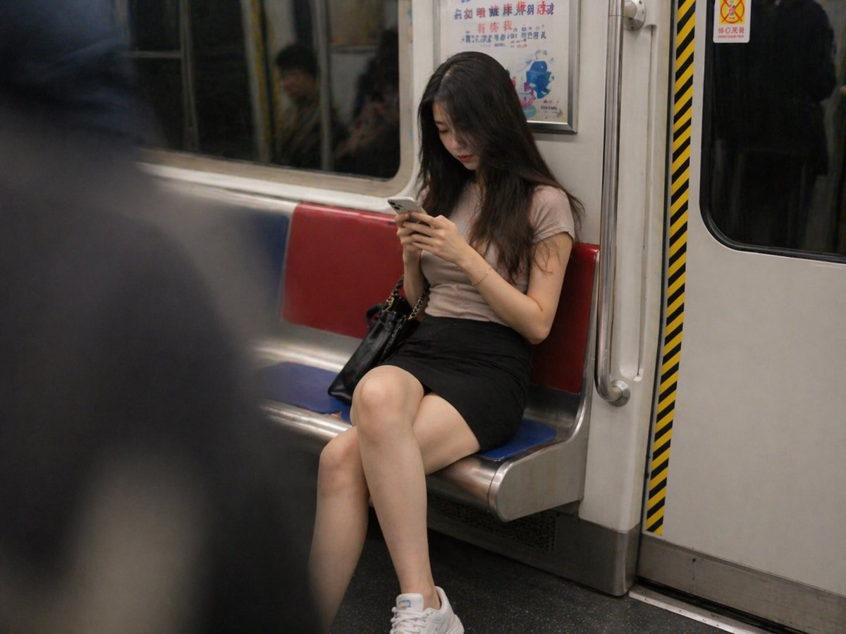AI Photo Prompt for Candid Subway Portraits on Social Media