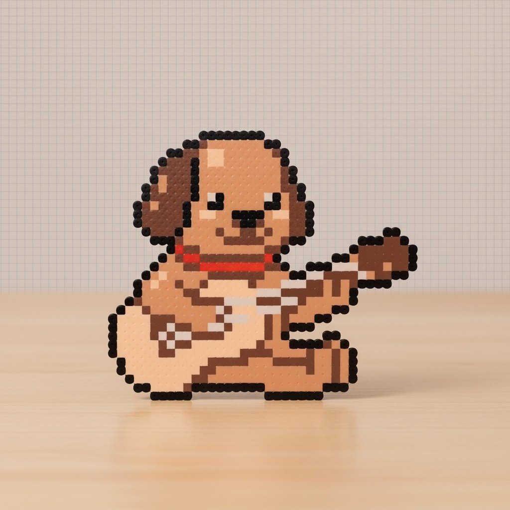 AI Prompt: Convert Pixel Art to Realistic Perler Bead Photos