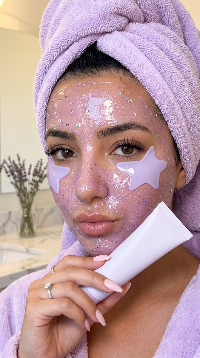 AI Prompt: Create a Luxury Skincare Selfie with Lavender Aesthetic