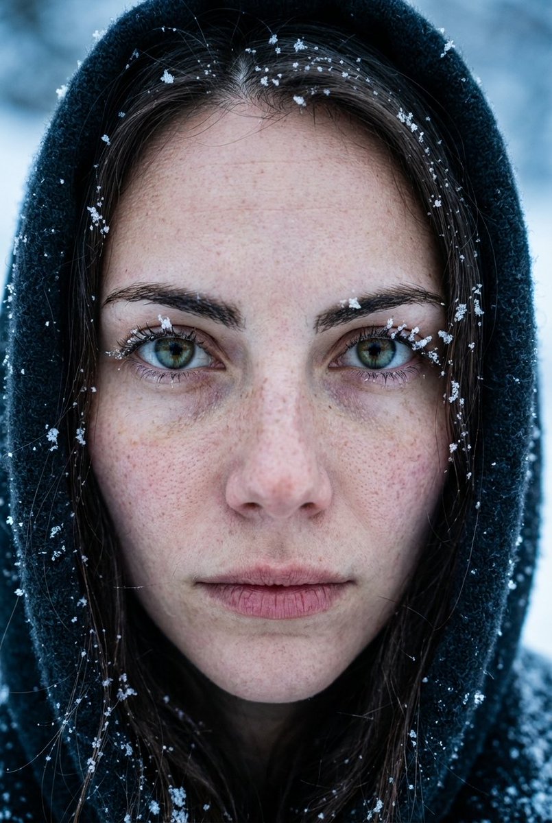 AI Prompt: Extreme Close-Up Portrait with Naturalistic Skin Texture