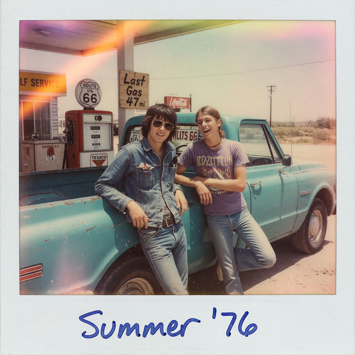 AI Prompt for 70s Retro Road Trip Instant Film