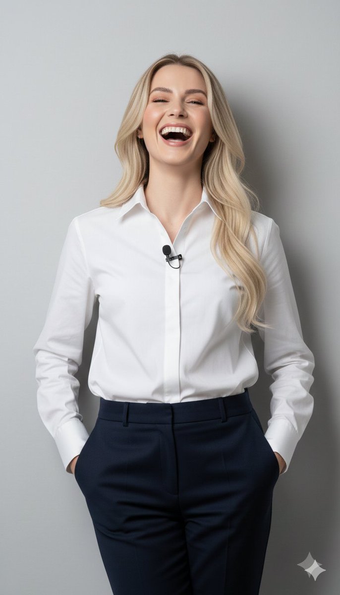 AI Prompt for 8K Close-Up Portrait of Joyful Woman Laughter in White Shirt