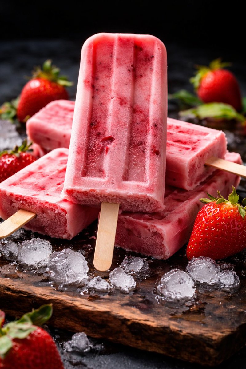 AI Prompt for 8K Ultra-HD Food Image of Mango Popsicles with Studio Lighting