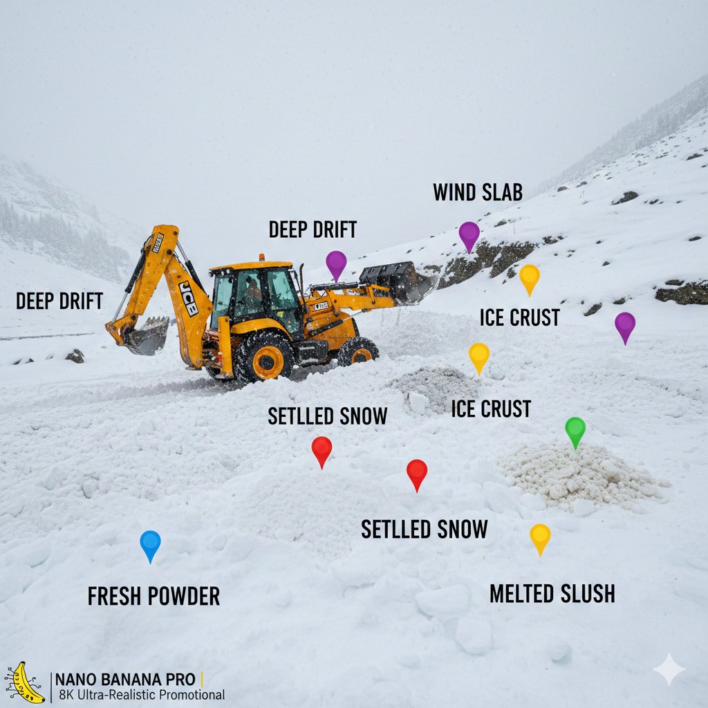 AI Prompt for 8K Ultra-Realistic JCB Snow Scene in Kashmir
