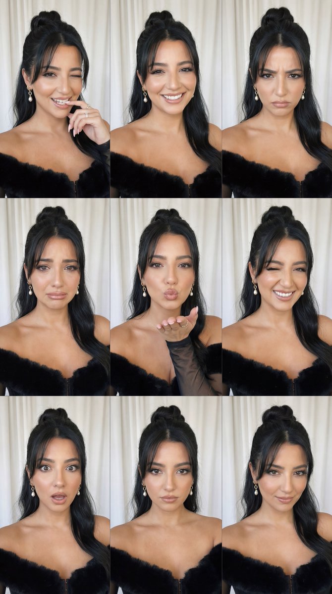 AI Prompt for 90s Retro Selfie Emotion Grid with Identity Lock