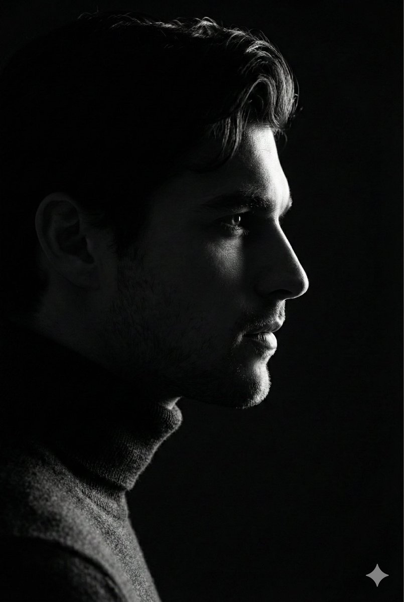 AI Prompt for a Low-Key Portrait with a Single Rim Light - Dramatic and Moody