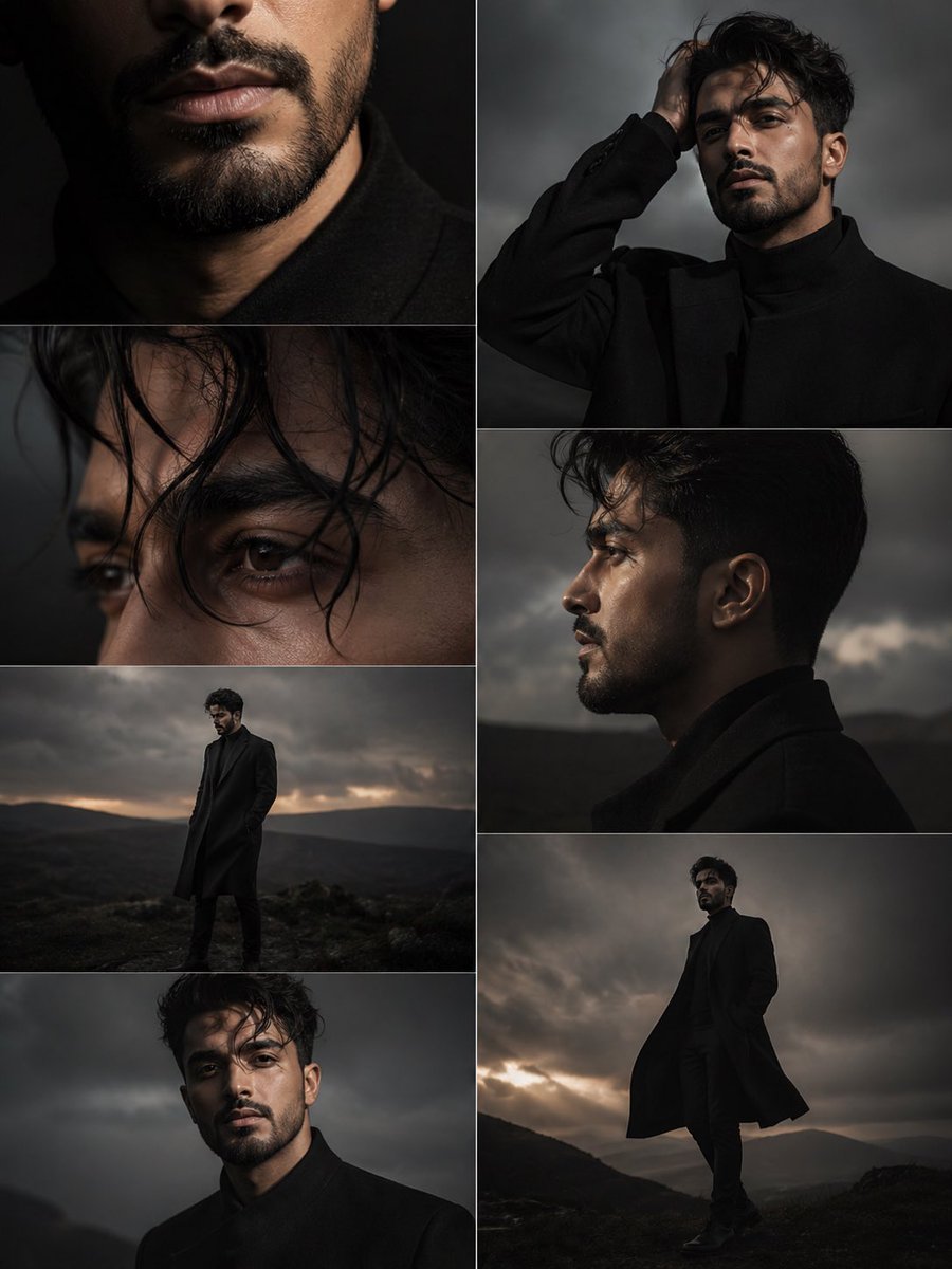 AI Prompt for a Moody Editorial Style Male Portrait