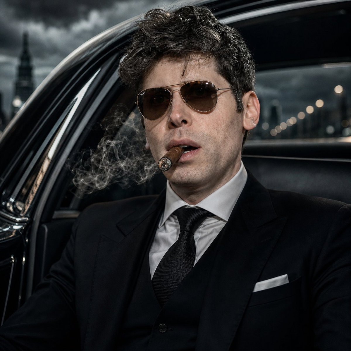 AI Prompt for a Mysterious Mafia Boss in a Luxury Car