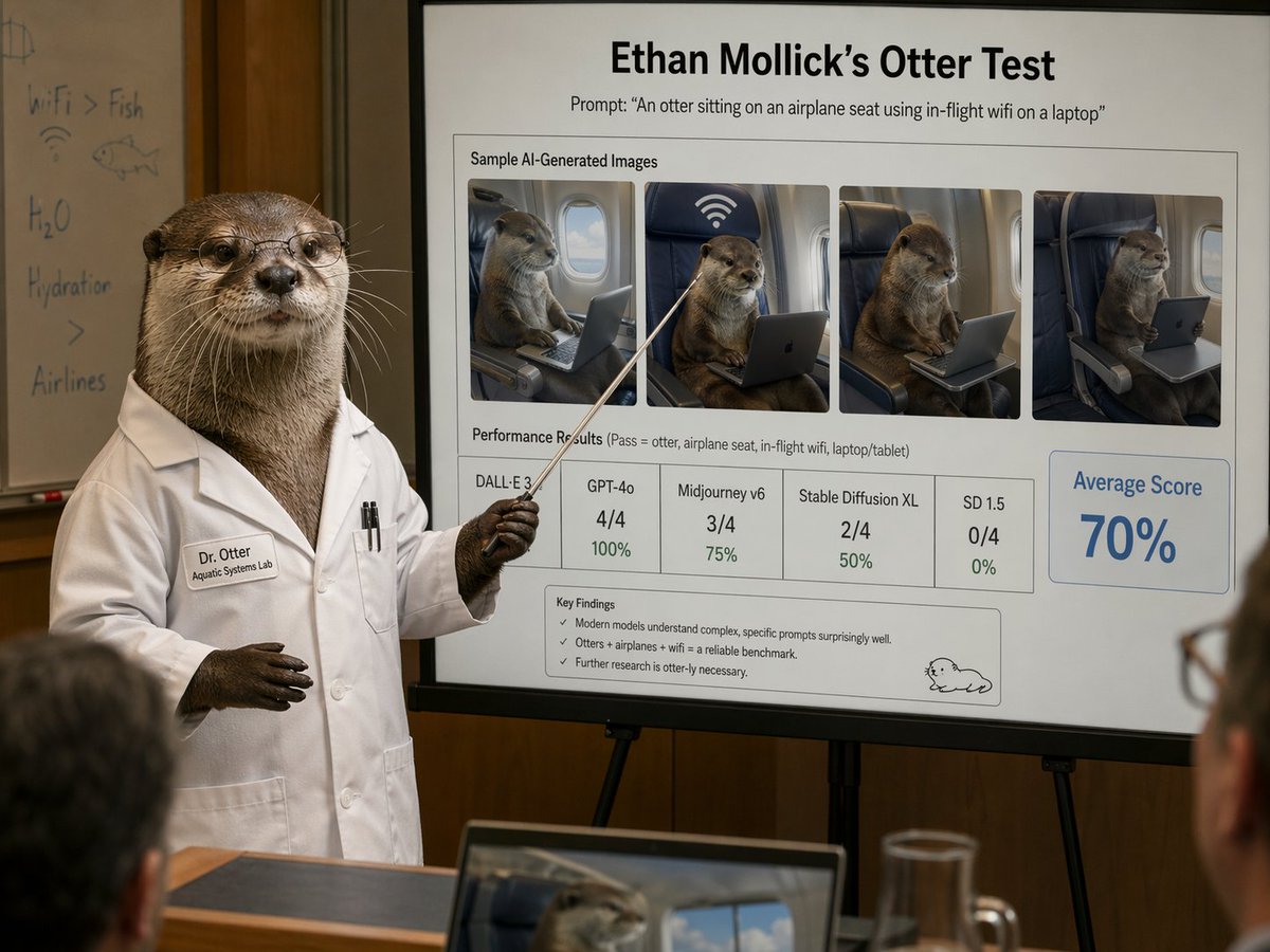 AI Prompt for AI-generated Otter Portraits and Infographics
