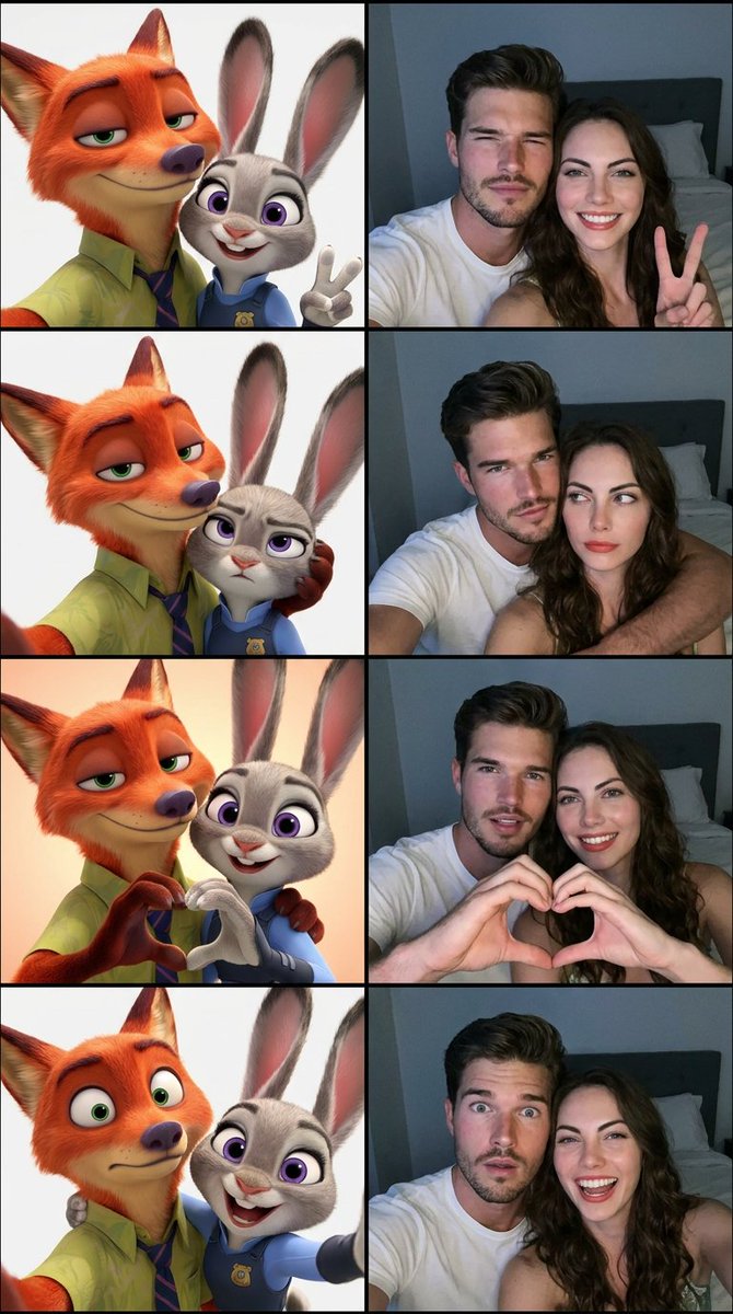 AI Prompt for Animated Photobooth Couples with 3D Rendered Characters