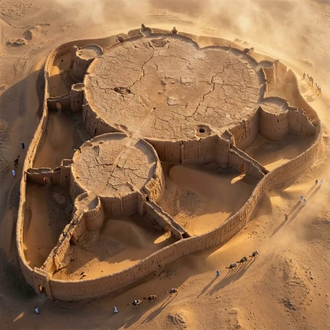 AI Prompt for Architectural Fractals: Generate Epic Adobe Fortress Imagery