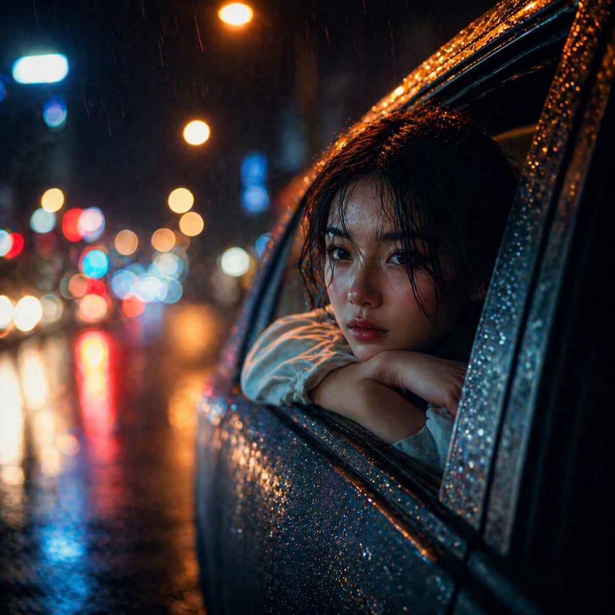 AI Prompt for Atmospheric City Street Photography Portrait