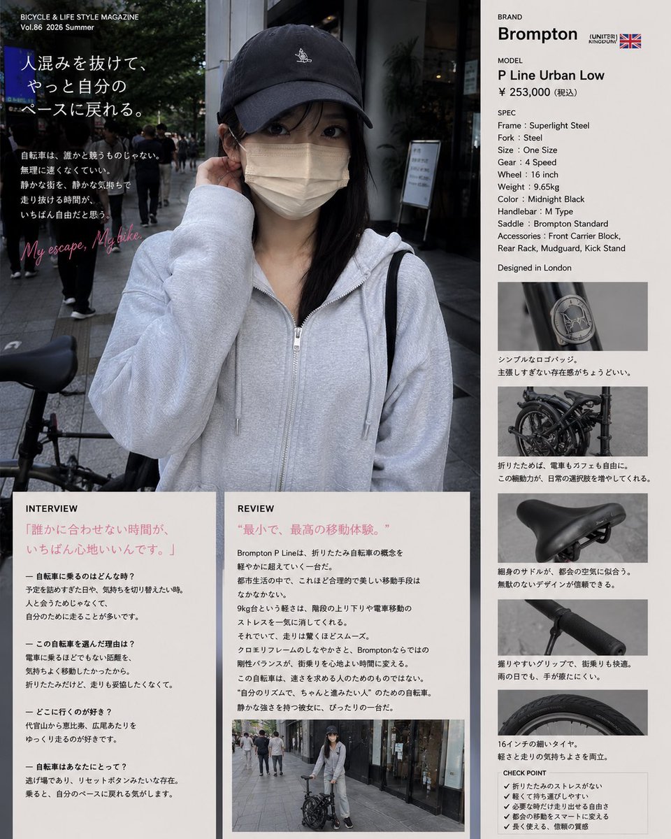 AI Prompt for Authentic Magazine-Style Bicycle Features with Character and Lifestyle Focus