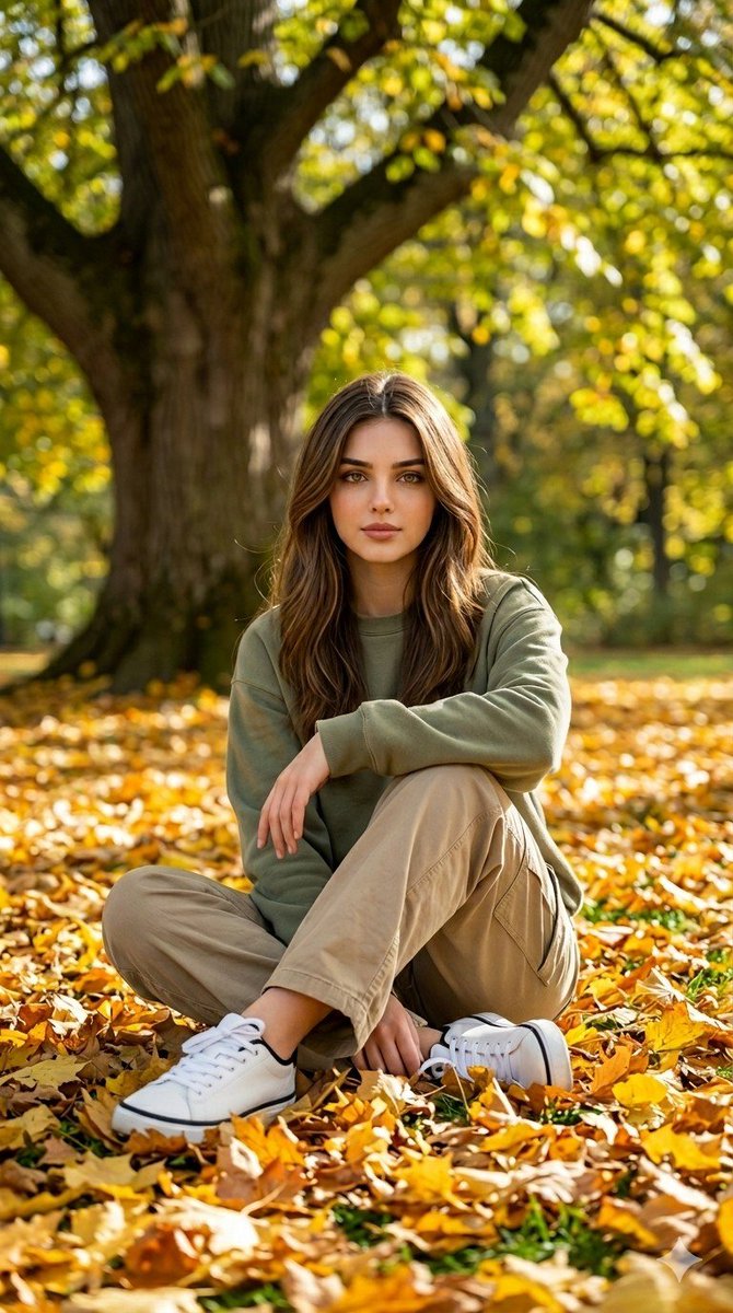 AI Prompt for Autumn DSLR Portrait with Soft Bokeh Background