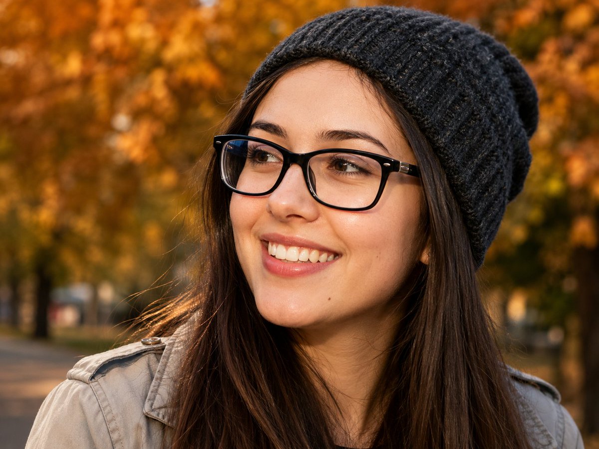 AI Prompt for Autumn Portrait Makeover: High-Resolution Portrait with Warm, Cozy Lighting