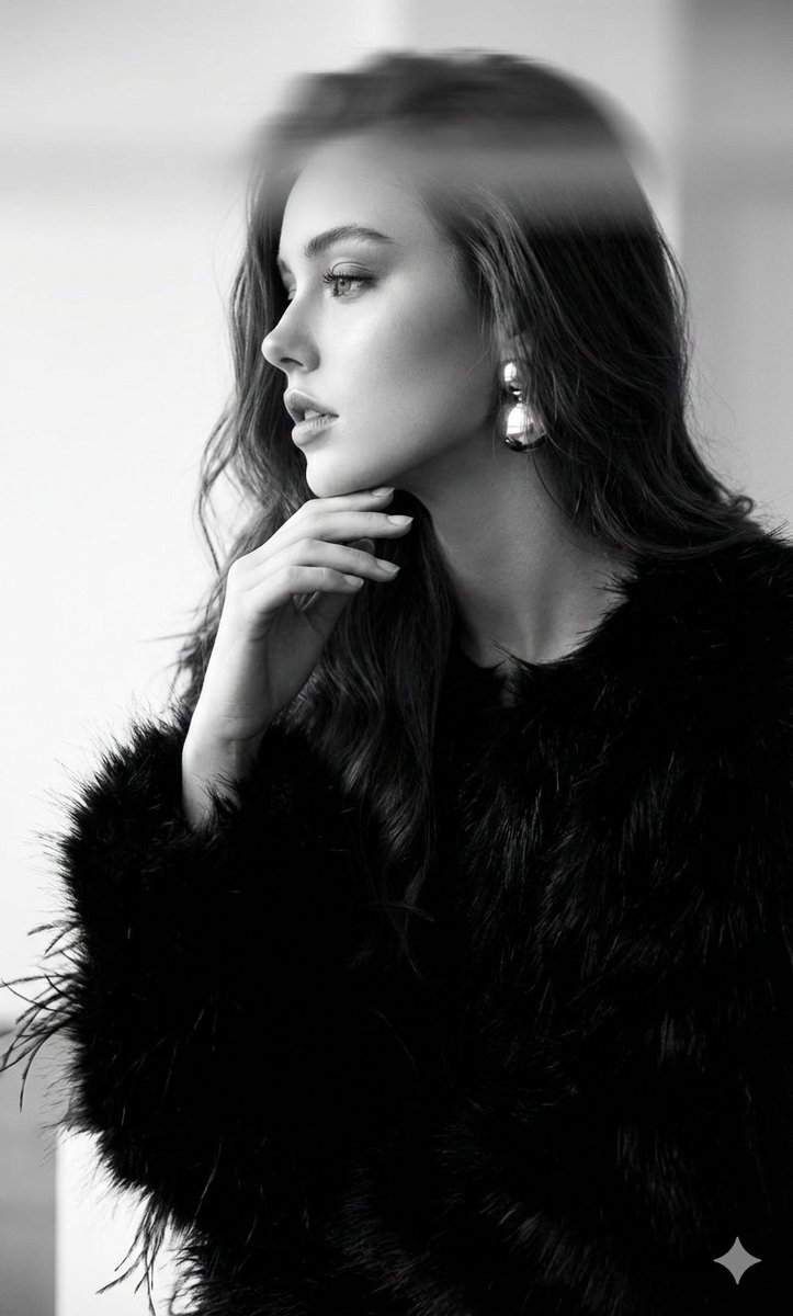 AI Prompt for Black and White Editorial Portrait Photography - Create Stunning Surreal Selfies for Social Media