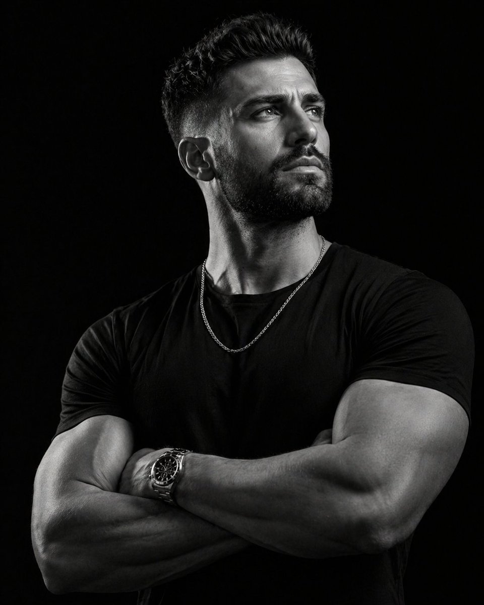 AI Prompt for Chiaroscuro Black-and-White Editorial Portraits