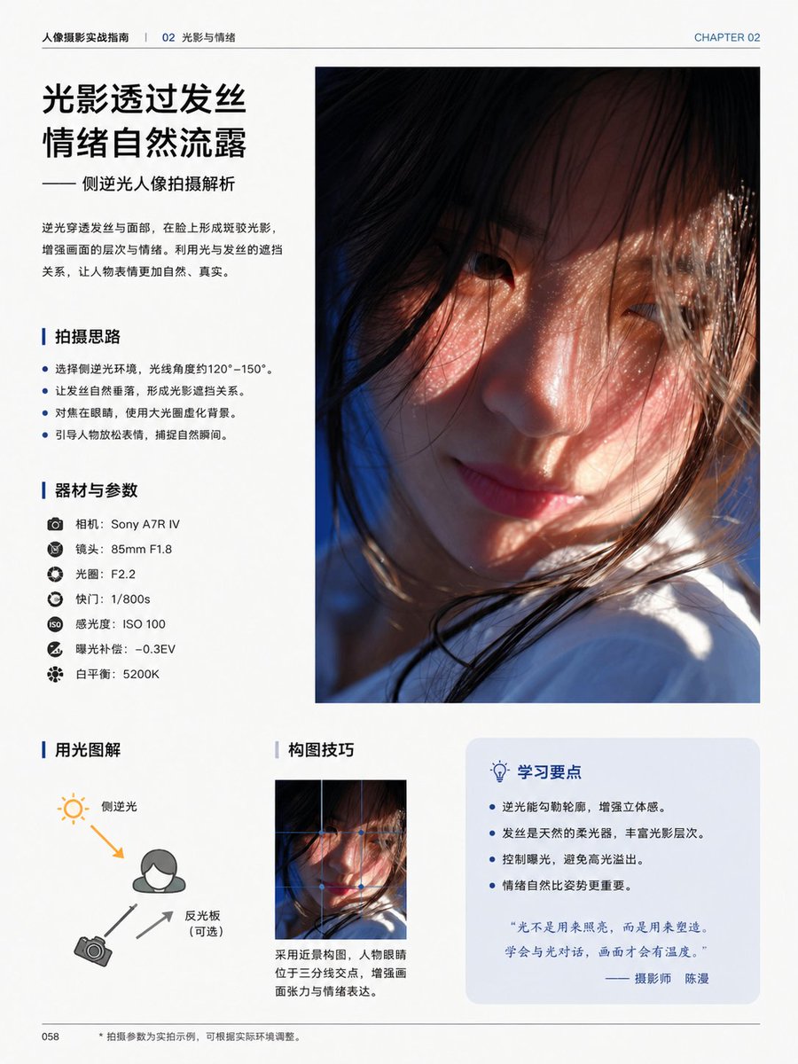 AI Prompt for Chinese Editorial Portrait Photography Page
