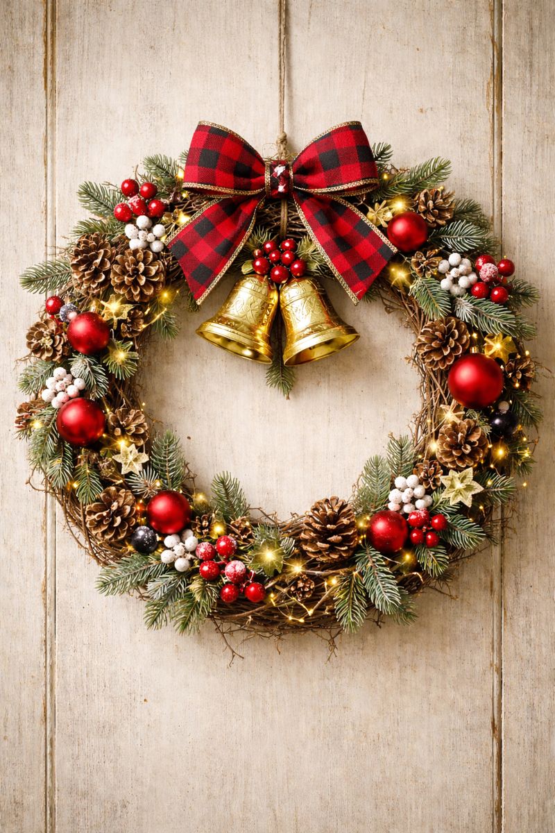 AI Prompt for Christmas Wreath Image Generation for Social Media