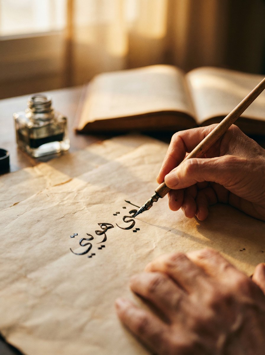 AI Prompt for Cinematic Arabic Calligraphy Image Generation