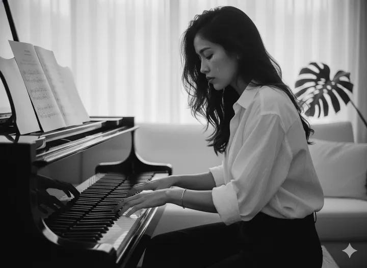 AI Prompt for Cinematic Black and White Portrait Photography
