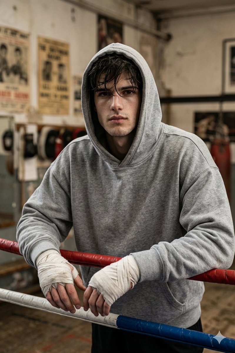 AI Prompt for Cinematic Boxer Portrait Photography