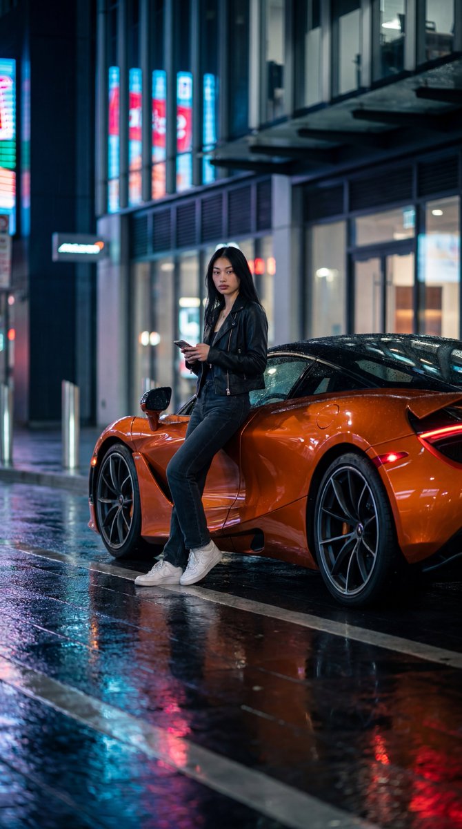 AI Prompt for Cinematic Car Photography with Neon Lighting
