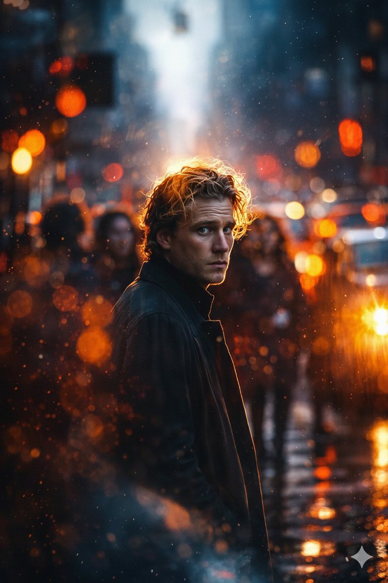 AI Prompt for Cinematic City Portrait - Moody Rainy Night Scene