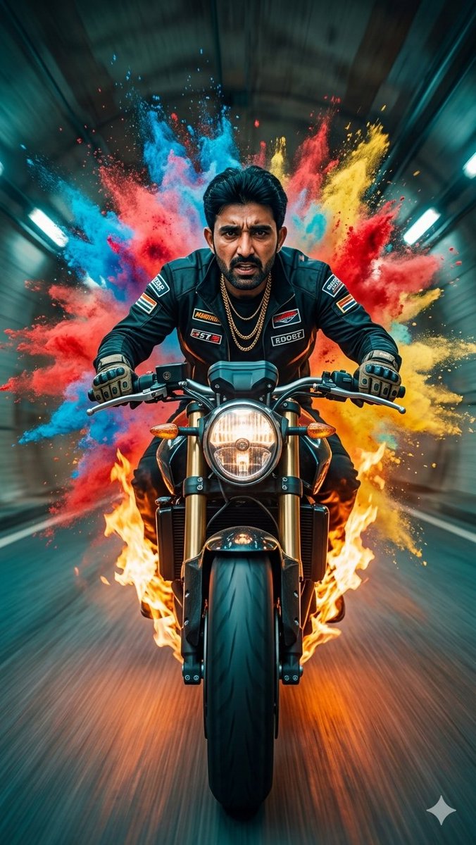 AI Prompt for Cinematic Cityscape Photography with Motorcycle