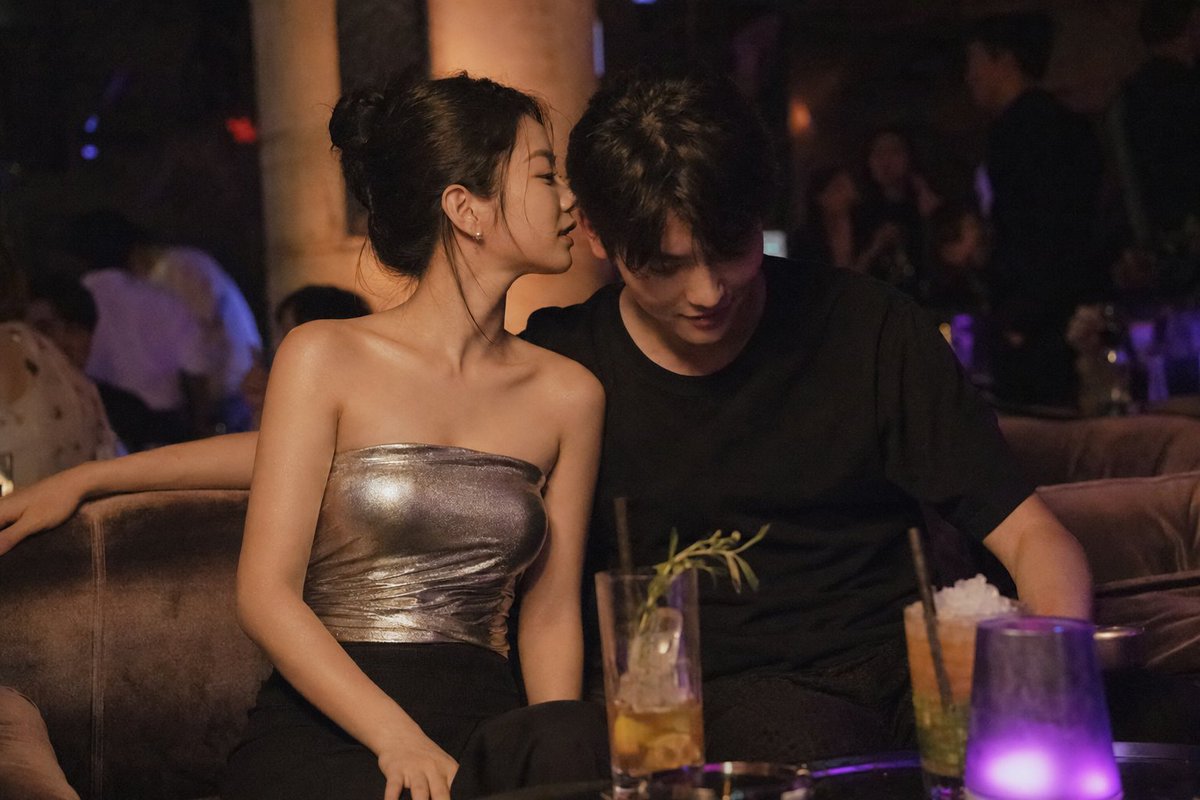 AI Prompt for Cinematic Couple Moment - East Asian Woman in VIP Lounge