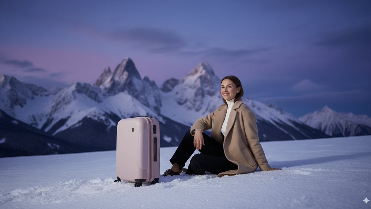 AI Prompt for Cinematic Editorial Landscape Photography in Snowy Mountains