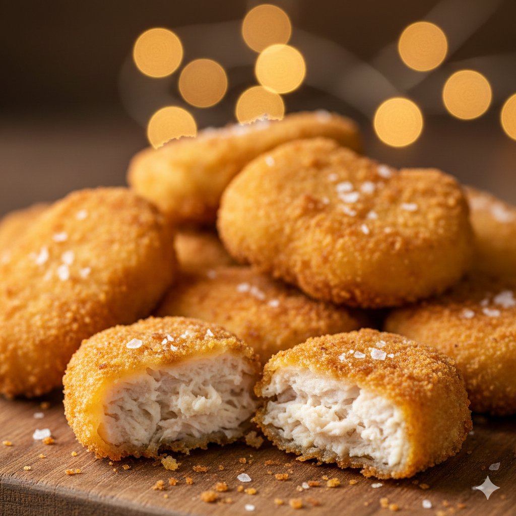 AI Prompt for Cinematic Food Photography: Crispy Chicken Nugget Close-Up 
