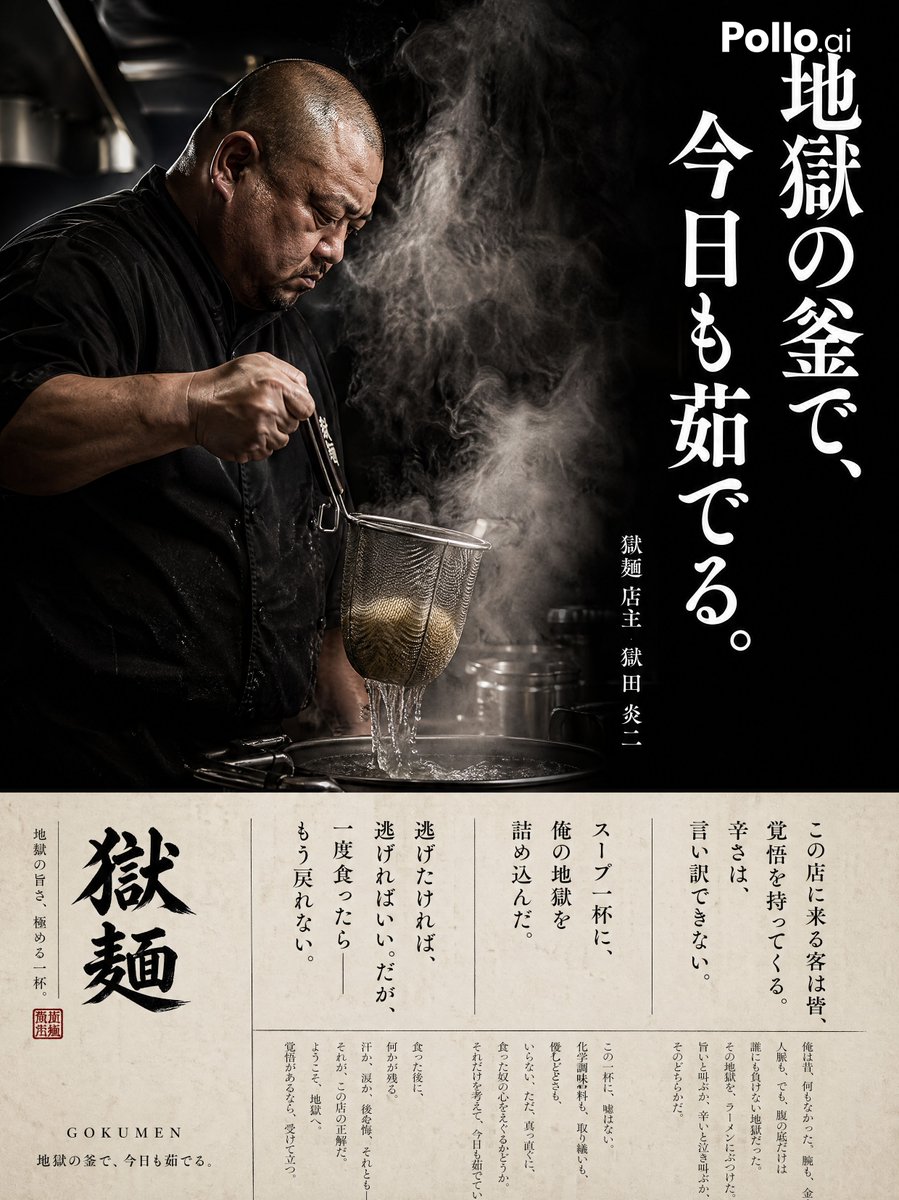 AI Prompt for Cinematic Food Poster with Chef and Steam