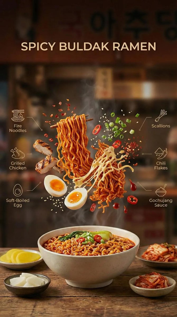 AI Prompt for Cinematic Food Product Photography with Asian Cuisine