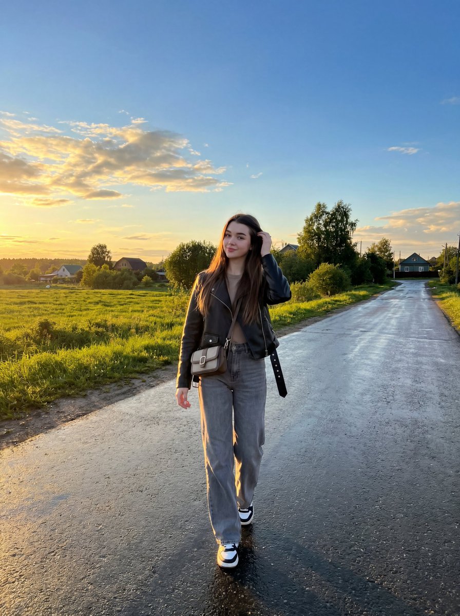 AI Prompt for Cinematic Golden Hour Photos of Young Women