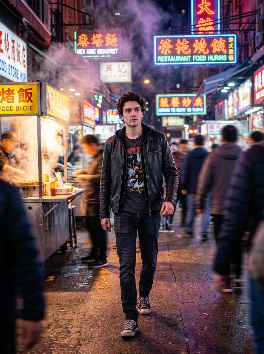 AI Prompt for Cinematic Hollywood-Style Street Market Photo