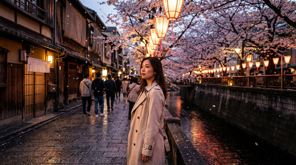 AI Prompt for Cinematic Japanese Cherry Blossom Scene
