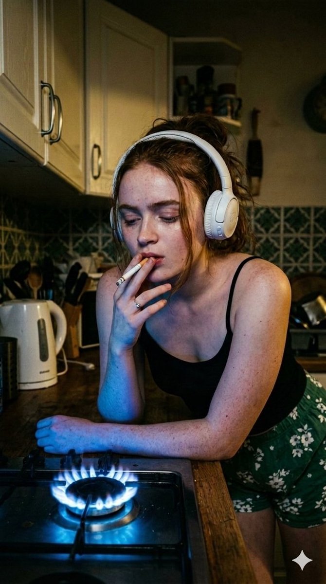 AI Prompt for Cinematic Kitchen Portraits with Neon Light Effect