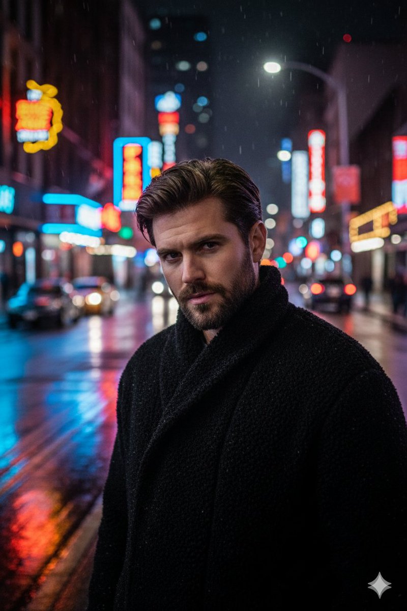 AI Prompt for Cinematic Low-Light City Portrait Photography