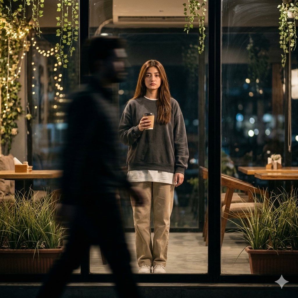 AI Prompt for Cinematic Nighttime Cityscape Portrait with Warm Lighting