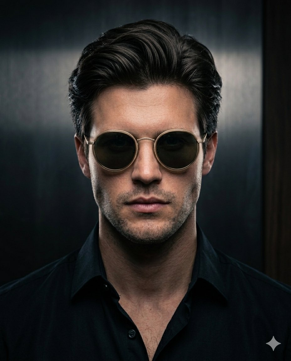 AI Prompt for Cinematic Noir Portrait with Sunglasses