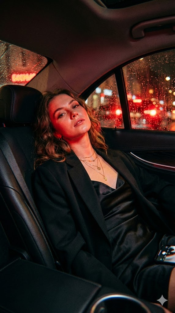 AI Prompt for Cinematic Noir Taxi Portrait