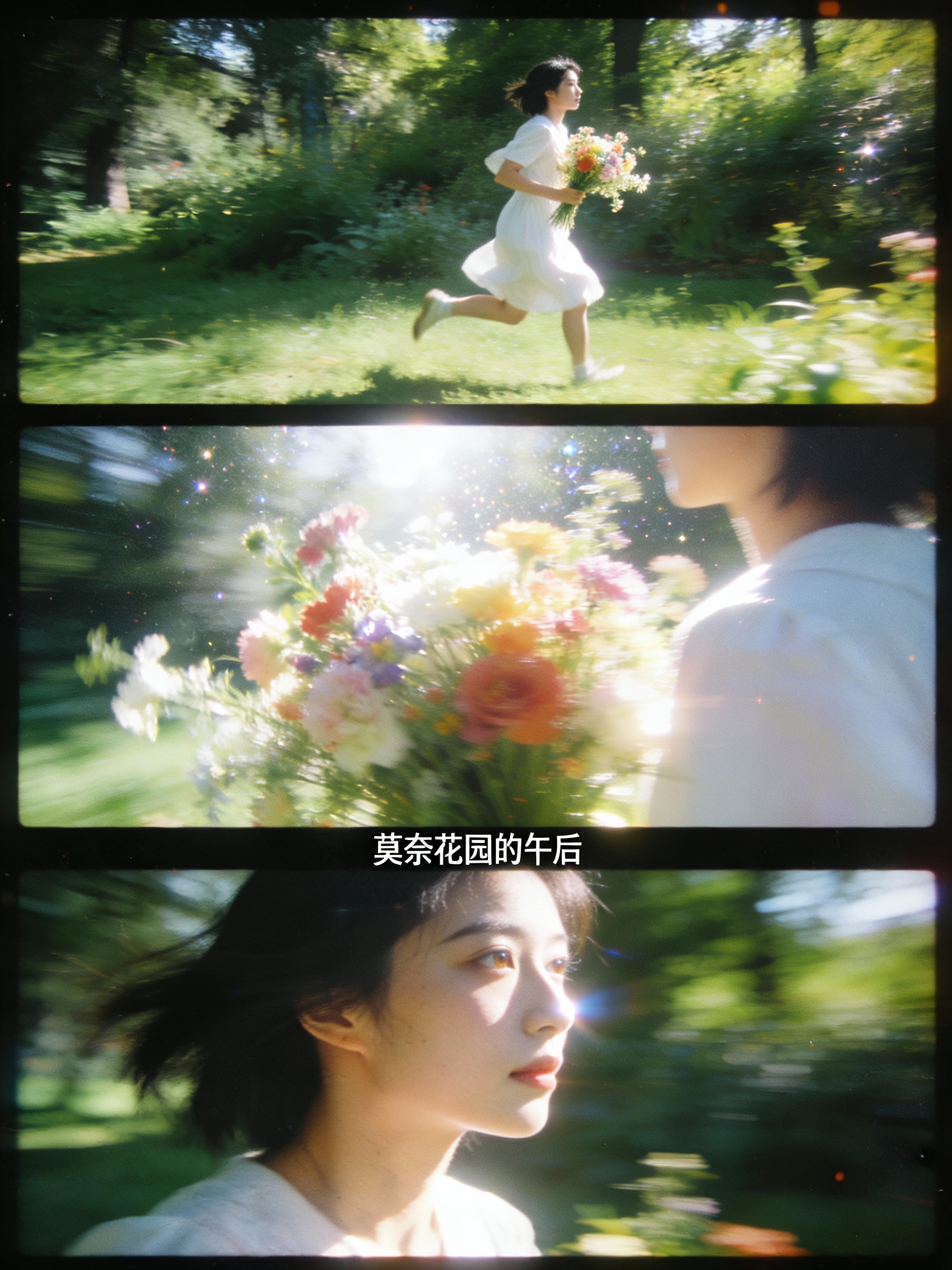 AI Prompt for Cinematic, Overexposed, Triptych Photography Layout