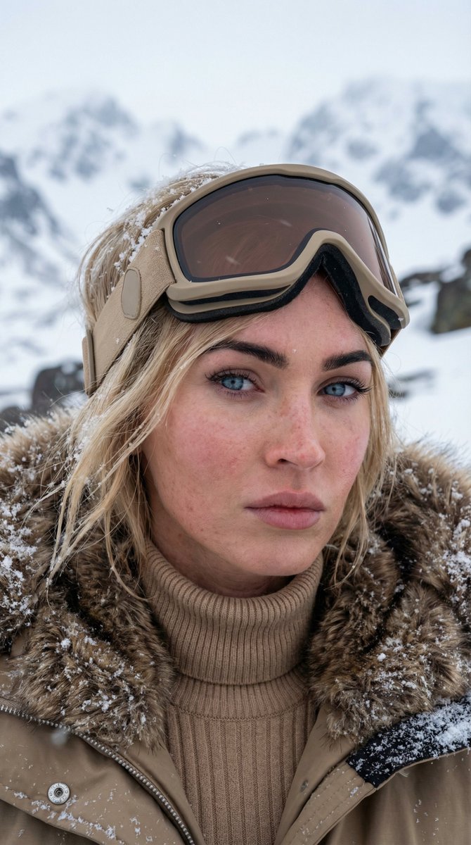 AI Prompt for Cinematic Portrait of a Young Woman in the Alps