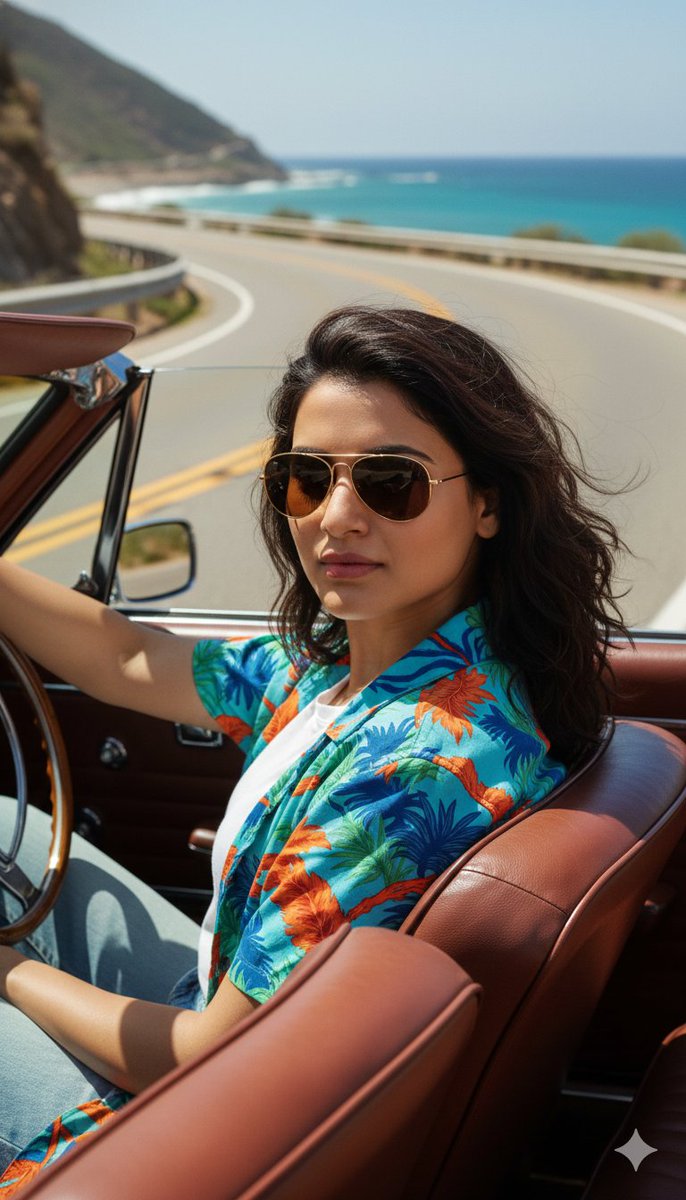 AI Prompt for Cinematic Portrait of Man in Vintage Convertible