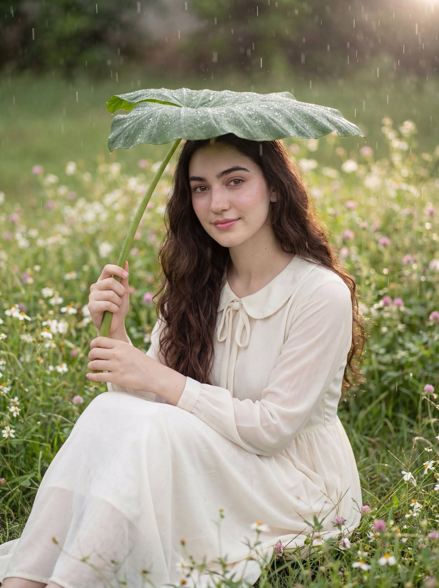 AI Prompt for Cinematic Portrait of Woman in Garden