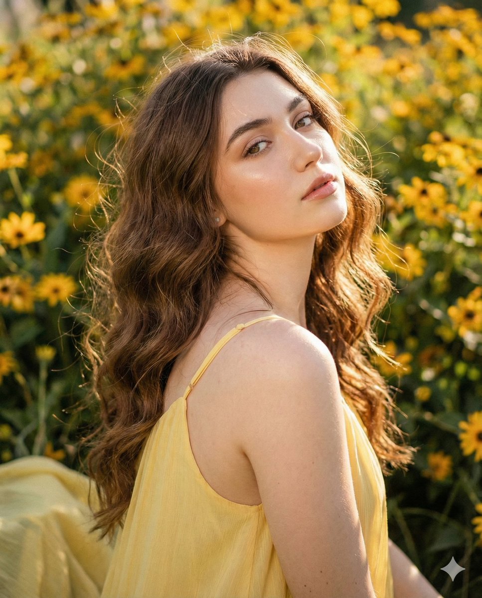 AI Prompt for Cinematic Portrait with Floral Background